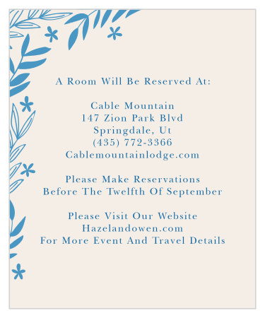 Spring Garden Accommodation Cards