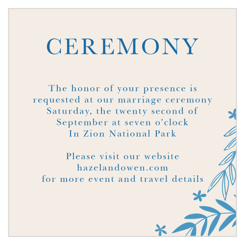 Spring Garden Ceremony Cards