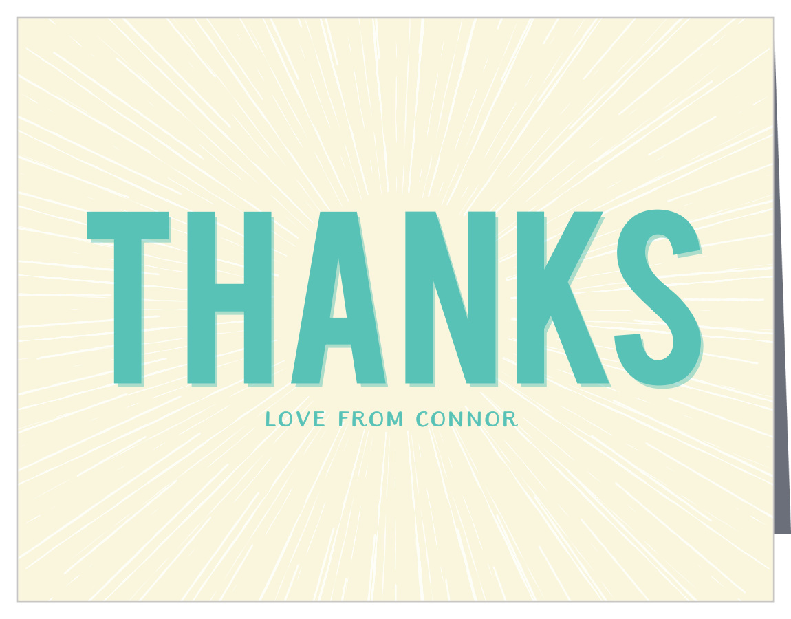 Glowing Little Boy Baby Shower Thank You Cards