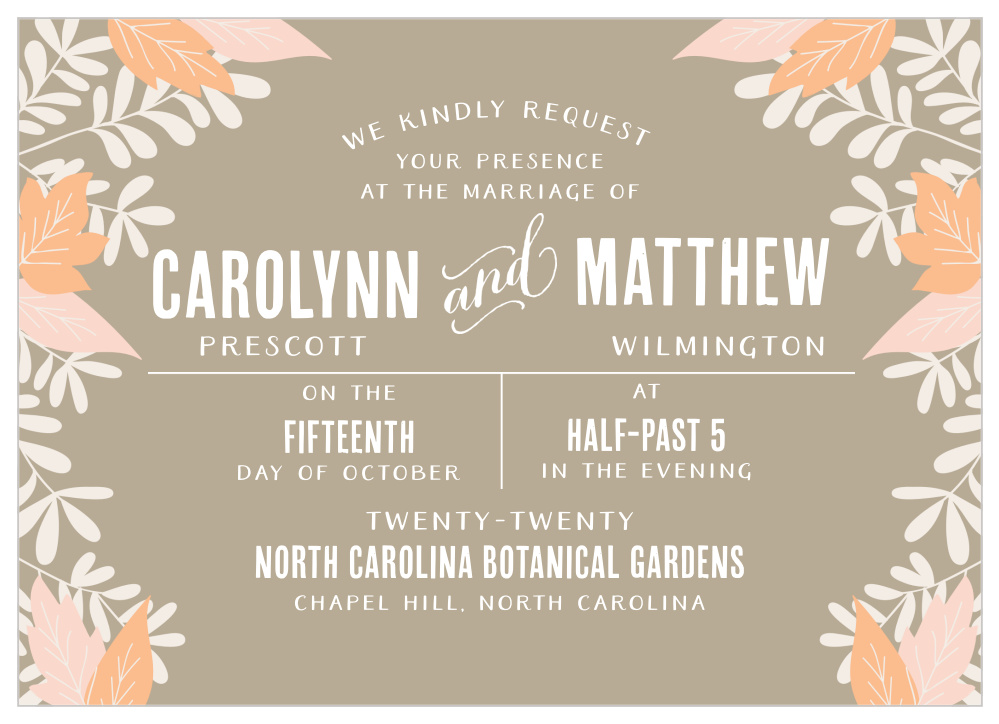 Autumn Foliage Wedding Invitations