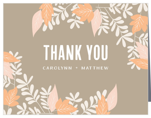 Autumn Foliage Wedding Thank You Cards