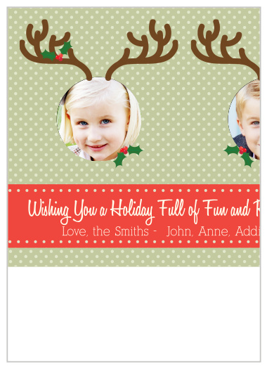 Don't let Rudolph have all the fun! Spread your holiday cheer with the Reindeer Games holiday cards.