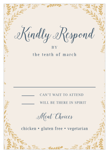 Romantic Evergreen Foil Response Cards