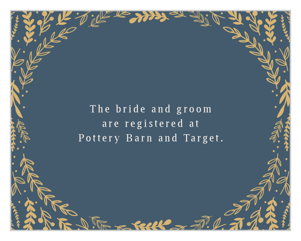 Romantic Evergreen Foil Registry Cards