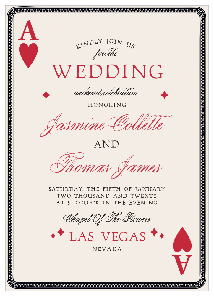 Lady Luck Wedding Invitations