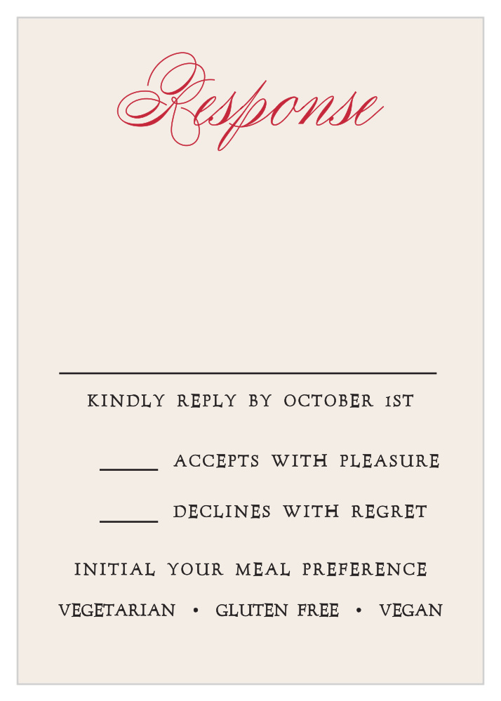 Lady Luck Response Cards
