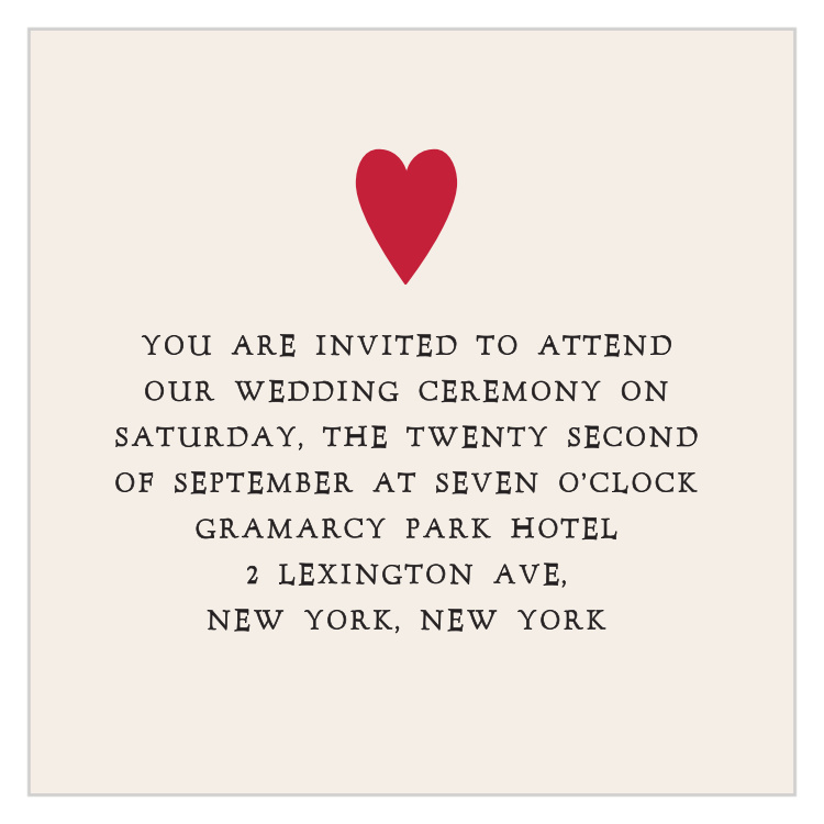 Lady Luck Ceremony Cards