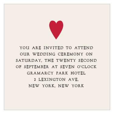 Lady Luck Ceremony Cards