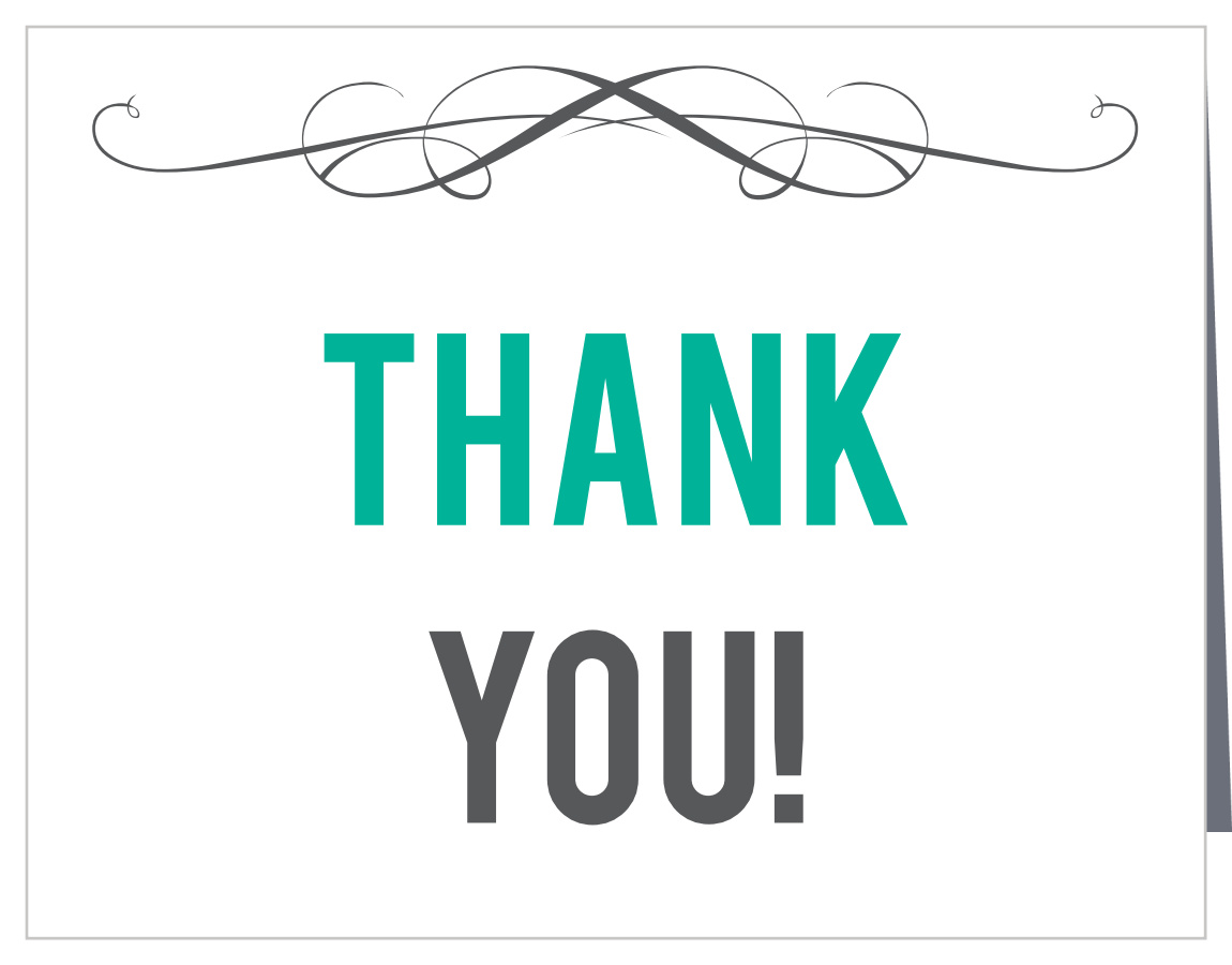 Scrolls & Scallops Wedding Thank You Cards