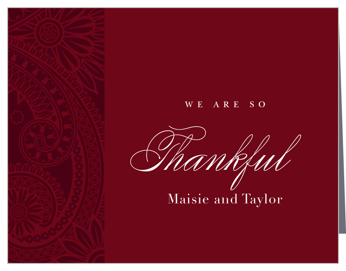 Forever Paisley Wedding Thank You Cards