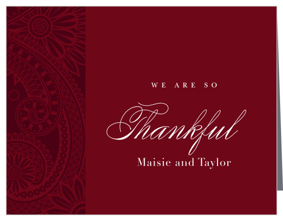 Forever Paisley Wedding Thank You Cards