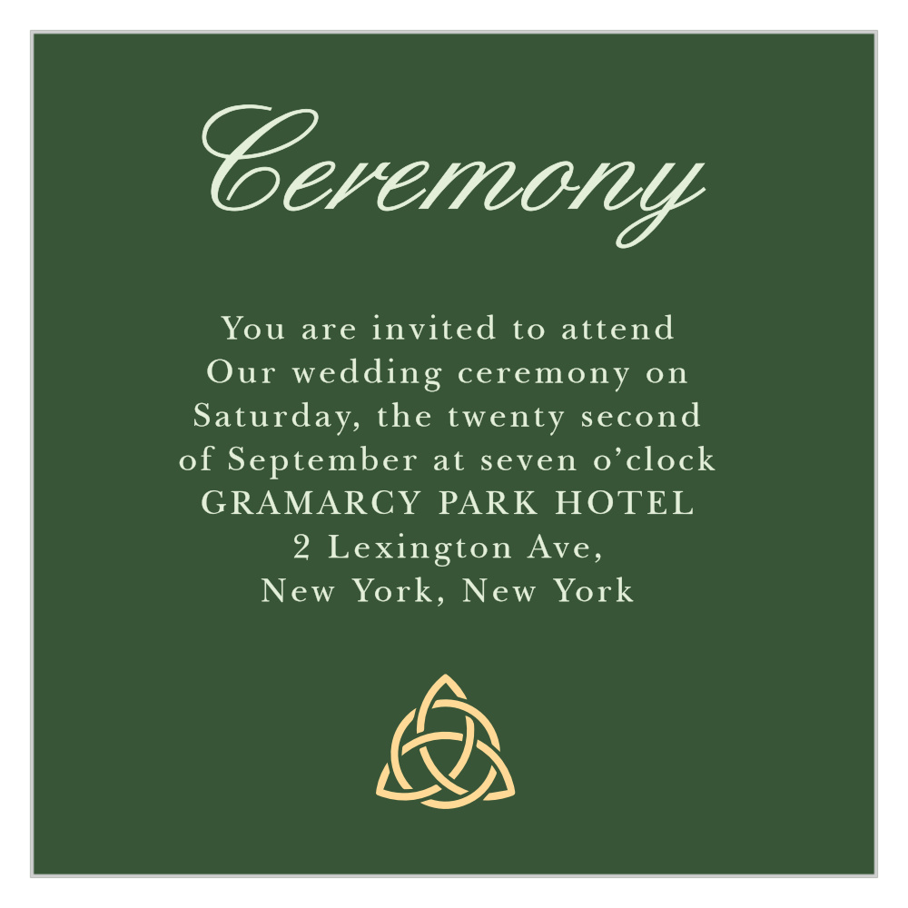 Celtic Dream Ceremony Cards