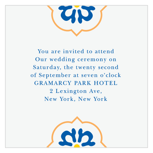 Spanish Tile Ceremony Cards