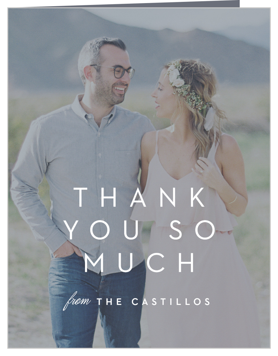 Opaque Love Wedding Thank You Cards