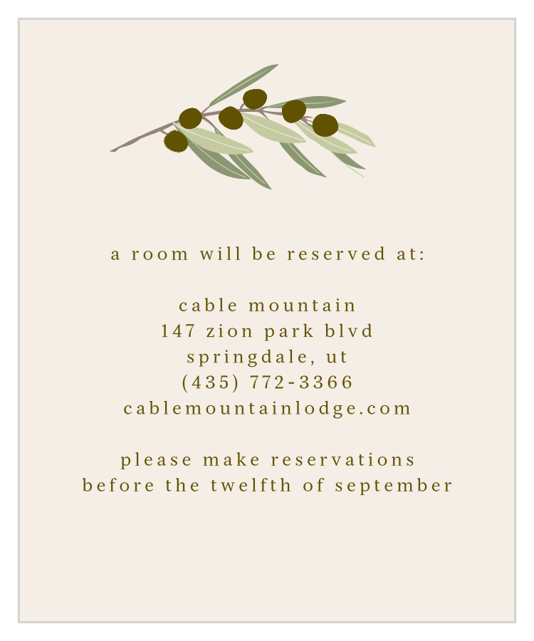 Mediterranean Romance Accommodation Cards