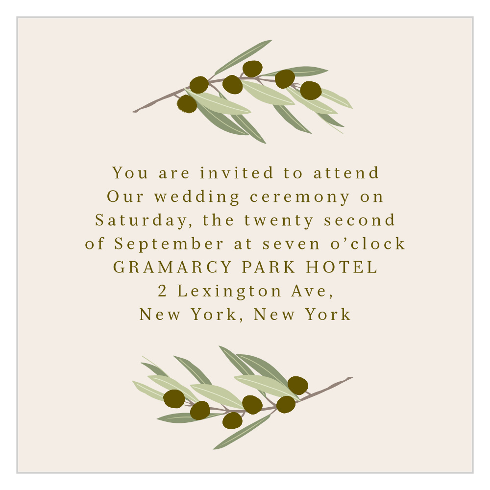 Mediterranean Romance Ceremony Cards