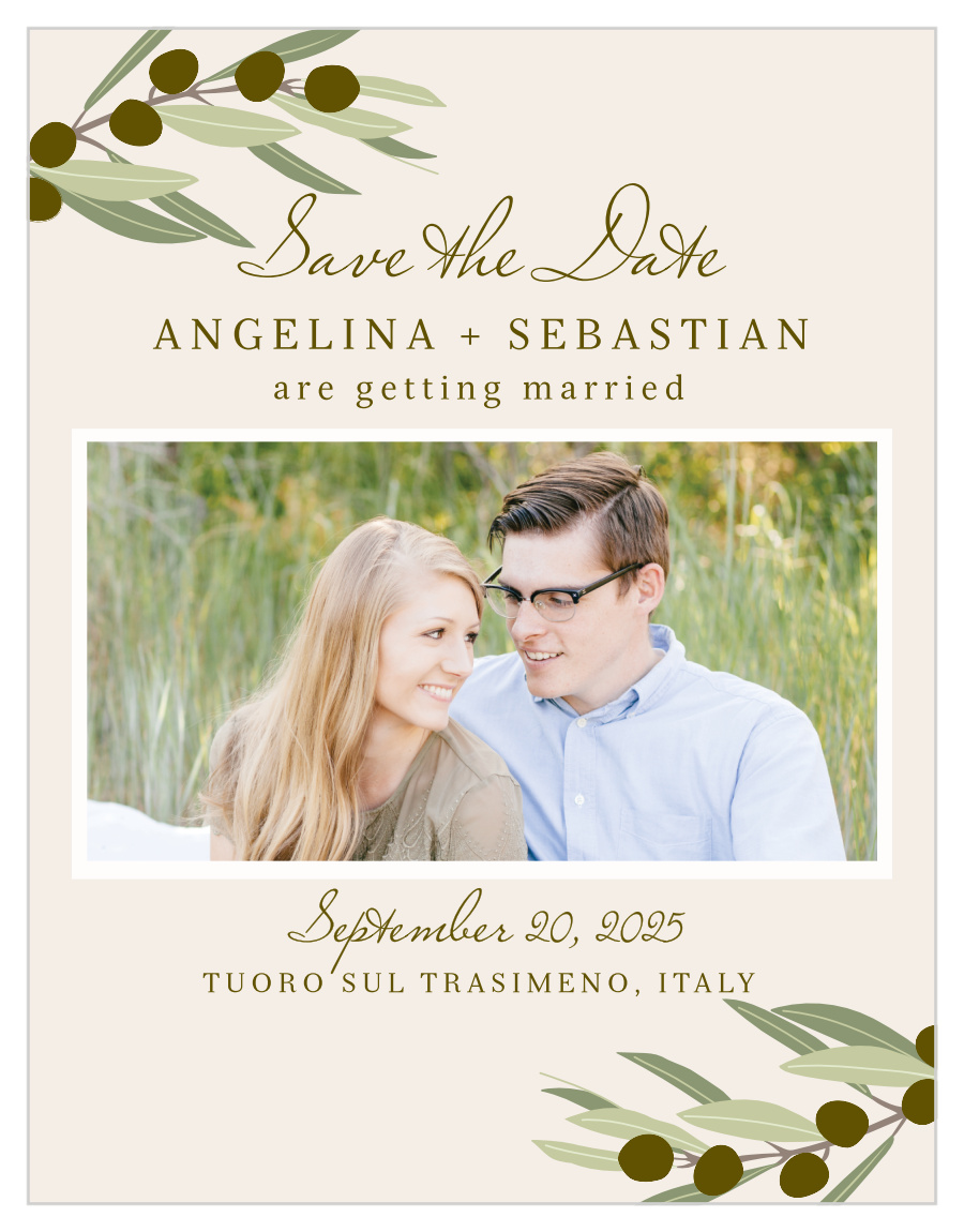 Mediterranean Romance Save the Date Cards