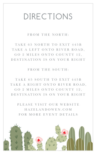 Prickly Pear Direction Cards