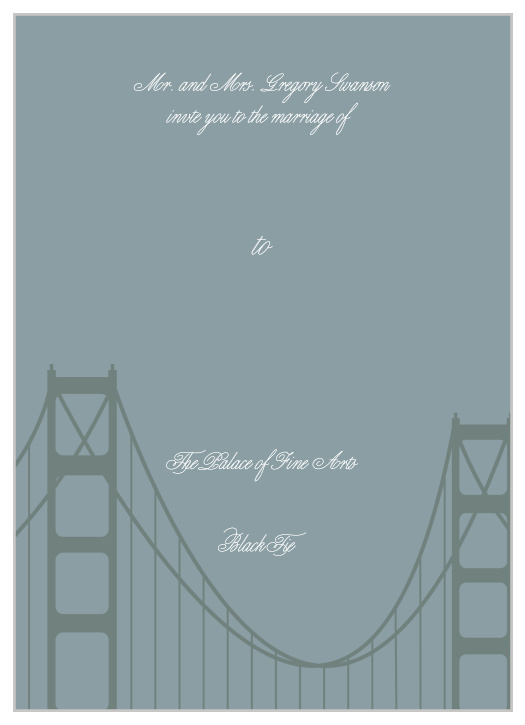 Golden Gate Wedding Invitations