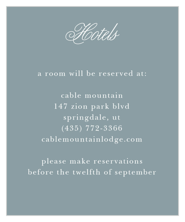 Golden Gate Accommodation Cards