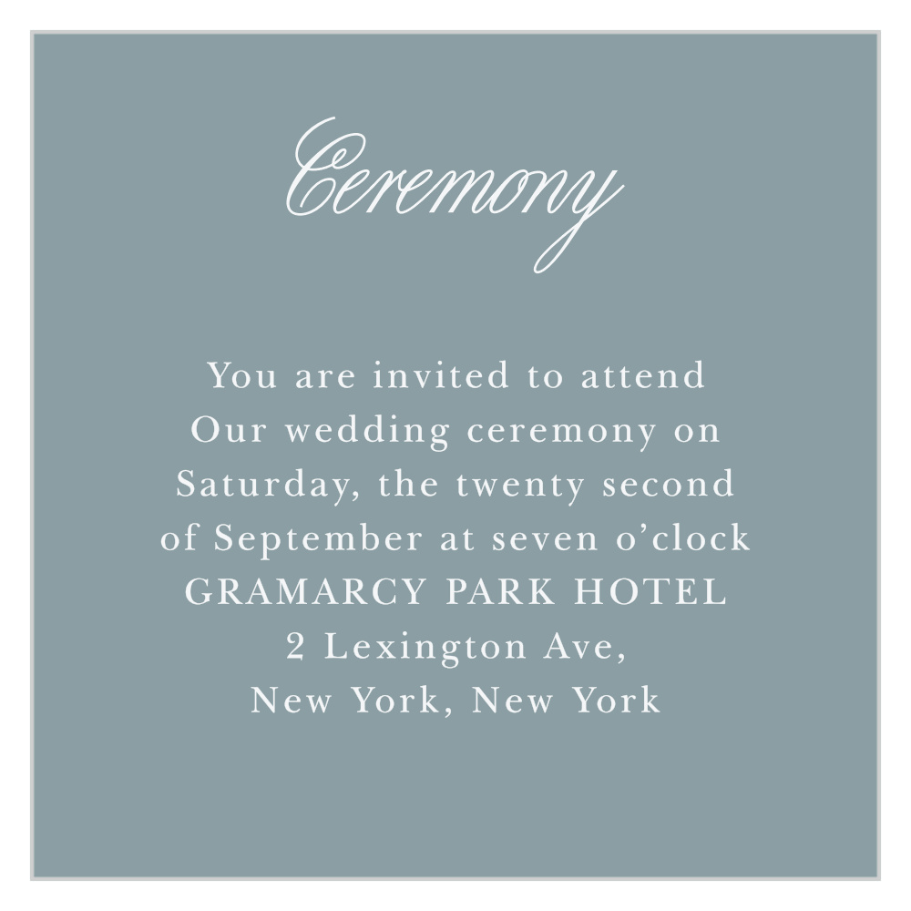 Golden Gate Ceremony Cards