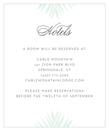 Palm Beach Accommodation Cards