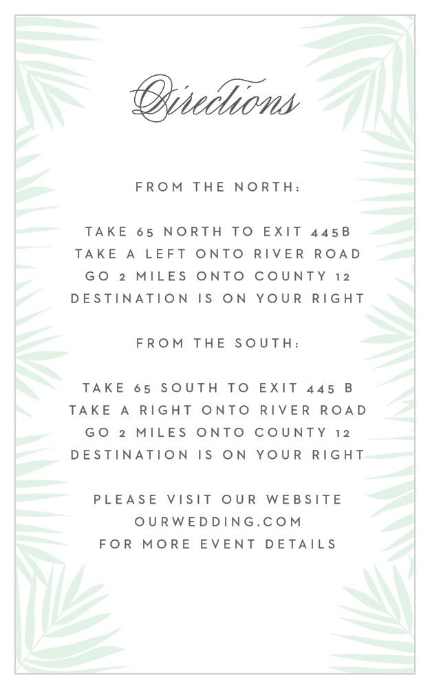 Palm Beach Direction Cards