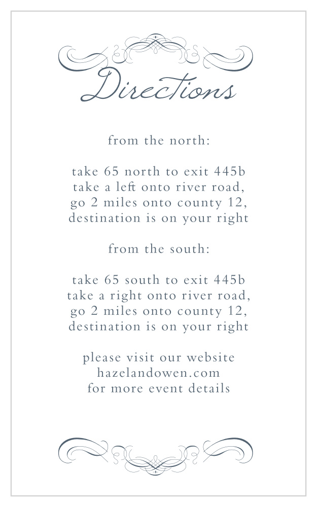 Old World Winery Direction Cards