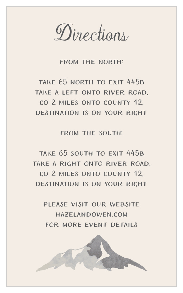 Forest Escape Direction Cards