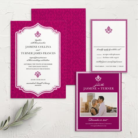 Moroccan Frame Wedding Invitations