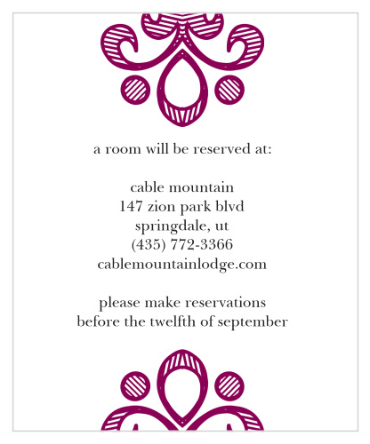 Moroccan Frame Accommodation Cards