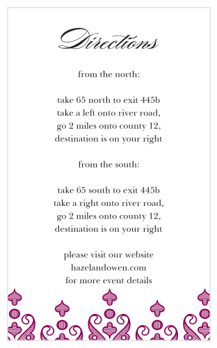 Moroccan Frame Direction Cards