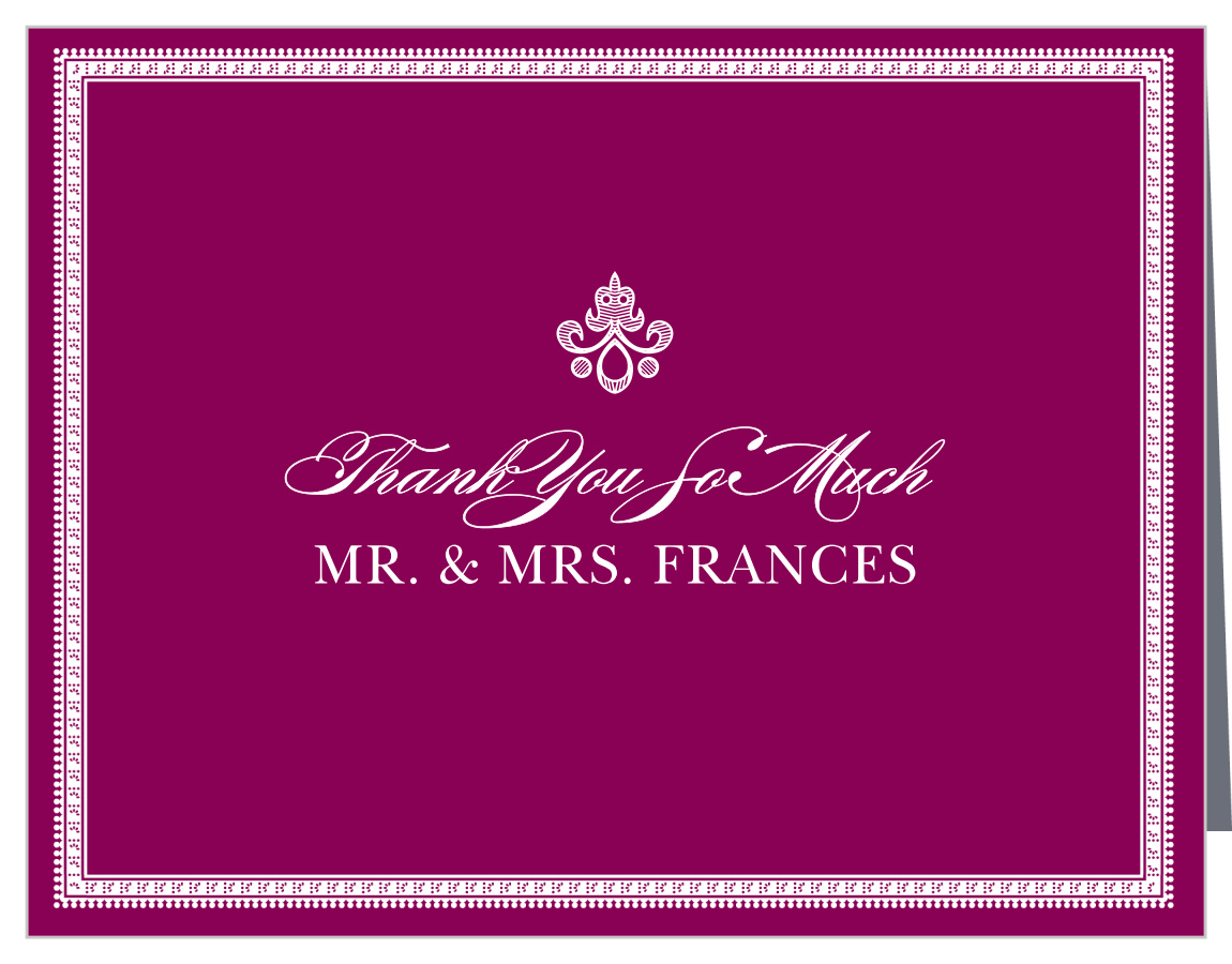 Moroccan Frame Wedding Thank You Cards
