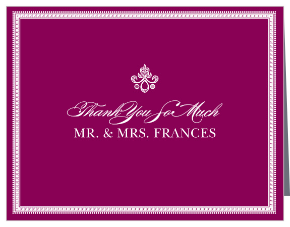 Moroccan Frame Wedding Thank You Cards