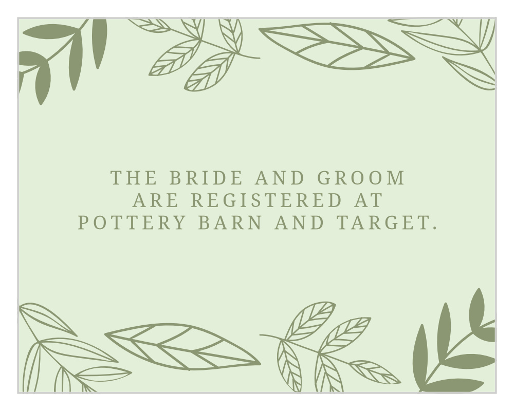 Secret Garden Registry Cards