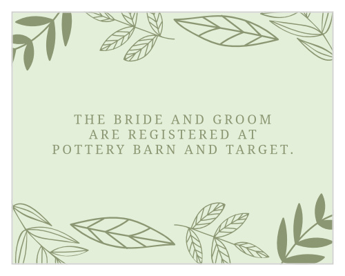 Secret Garden Registry Cards