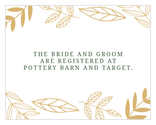 Secret Garden Foil Registry Cards