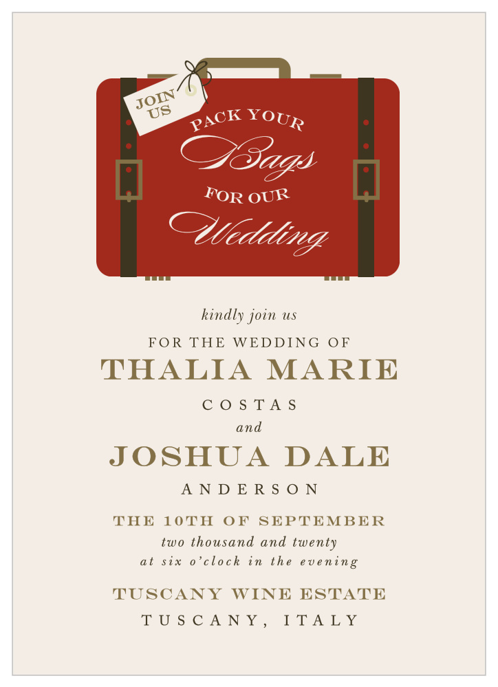 Lavish Luggage Wedding Invitations