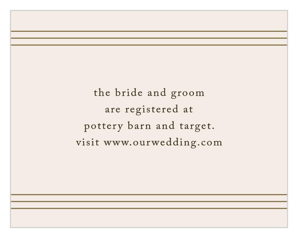 Lavish Luggage Registry Cards