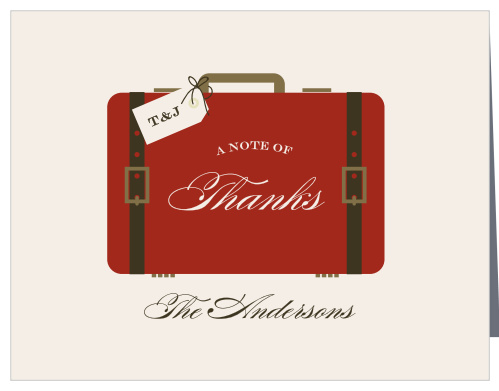 Lavish Luggage Wedding Thank You Cards