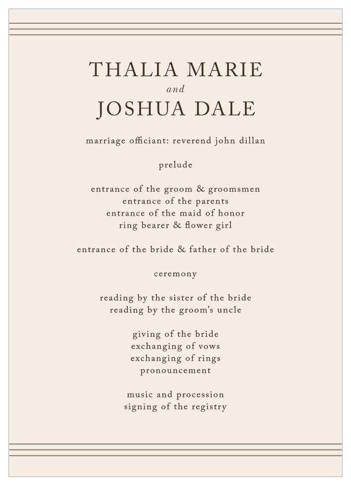 Lavish Luggage Wedding Programs