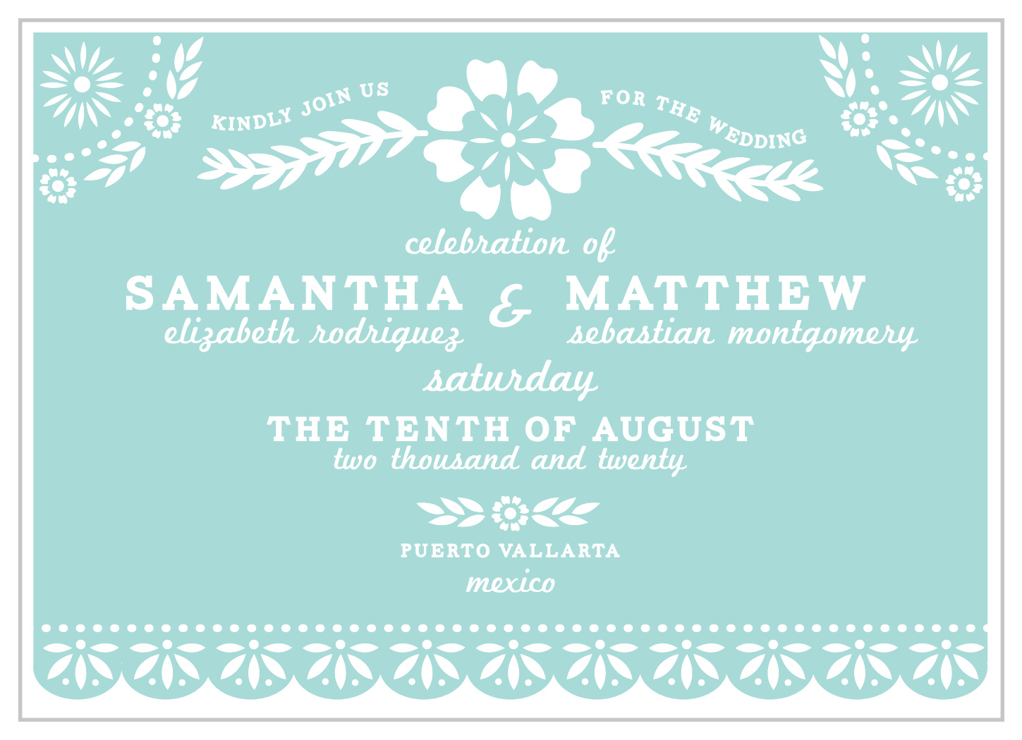 Papel Picado Wedding Invitations