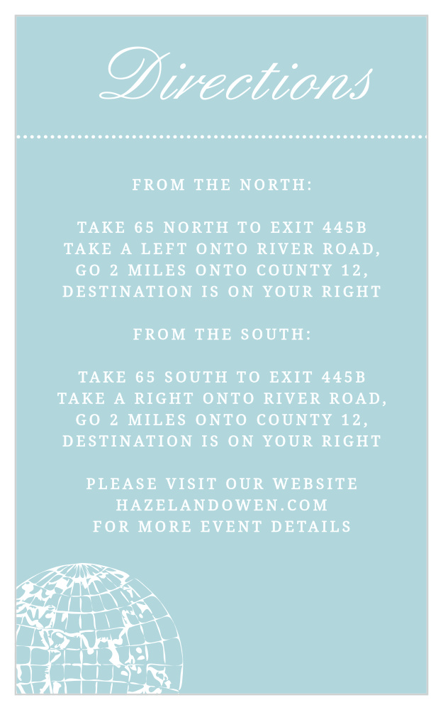 Bon Voyage Direction Cards