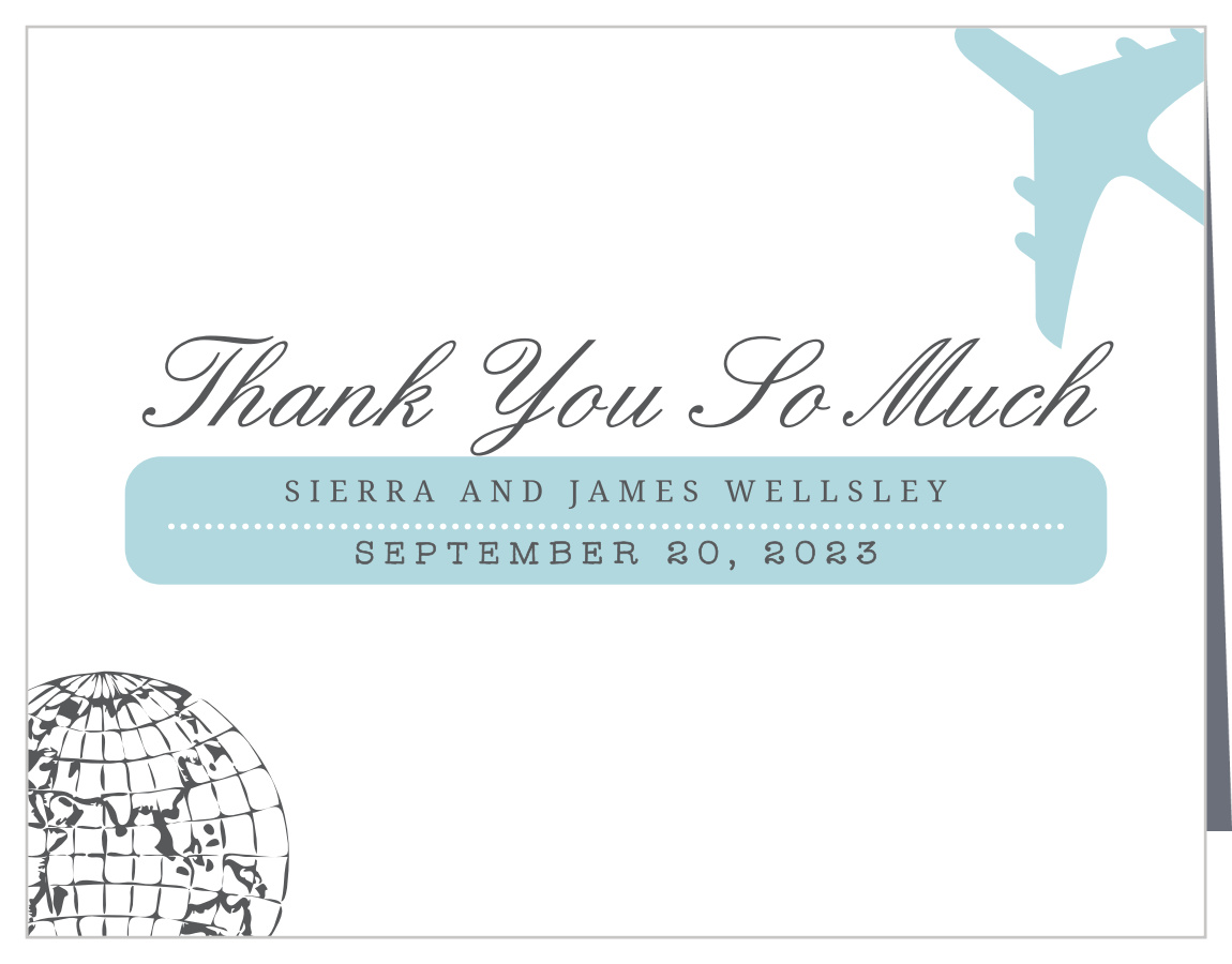 Bon Voyage Wedding Thank You Cards