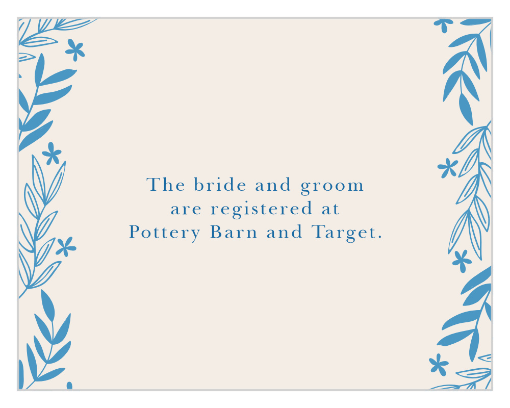 Spring Garden Registry Cards