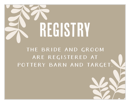 Autumn Foliage Registry Cards