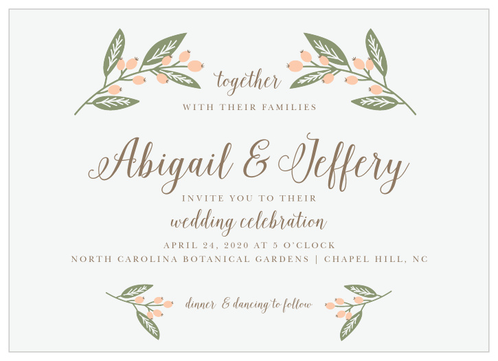 Springtime Berries Wedding Invitations