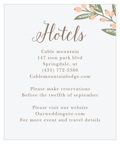 Springtime Berries Accommodation Cards