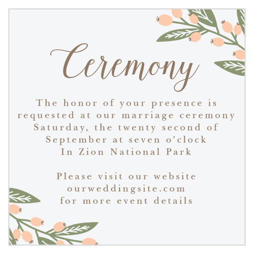 Springtime Berries Ceremony Cards