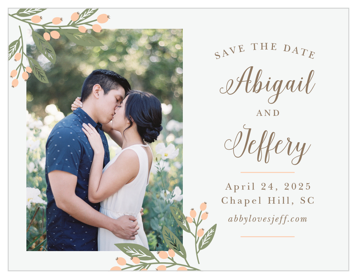Springtime Berries Save the Date Magnets